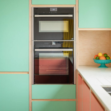 Bright Plywood Kitchen