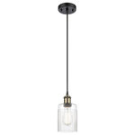 Innovations Lighting - Hadley 1-Light Mini Pendant, Black Antique Brass, Clear - A truly dynamic fixture, the Ballston fits seamlessly amidst most decor styles. Its sleek design and vast offering of finishes and shade options makes the Ballston an easy choice for all homes.
