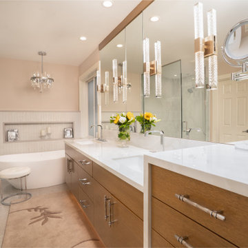 UP Contemporary Transitional Bathroom Remodel