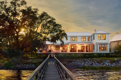 Example of a beach style exterior home design in Charleston