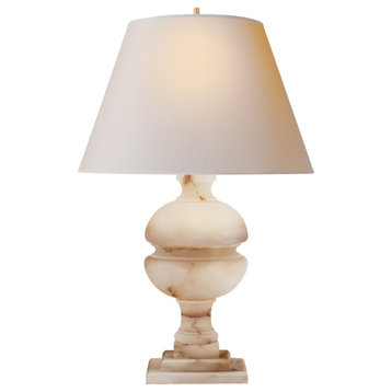 Desmond Table Lamp in Alabaster with Natural Paper Shade
