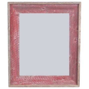 BarnwoodUSA Artisan Picture Frame - 100% Reclaimed Wood, Rustic Red, 8.5x11