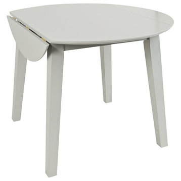 Simplicity Round Dropleaf Table, Dove