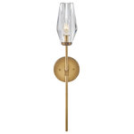 Hinkley Lighting - Ana Single Light Sconce in Heritage Brass - Ana embodies modern elegance. Faceted heavy cut crystal shades gleam against a Heritage Brass finish. Like a piece of statement-making jewelry  Ana is the signature finishing touch in any setting.&nbsp