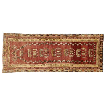 Vintage Turkish Oushak Rug, 04'00 x 10'03