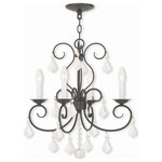 Livex Lighting - Livex Lighting 50764-92 Donatella - Four Light Mini Chandelier - Canopy Included: TRUE  Shade InDonatella Four Light English Bronze Clear *UL Approved: YES Energy Star Qualified: n/a ADA Certified: n/a  *Number of Lights: Lamp: 4-*Wattage:60w Candelabra Base bulb(s) *Bulb Included:No *Bulb Type:Candelabra Base *Finish Type:English Bronze