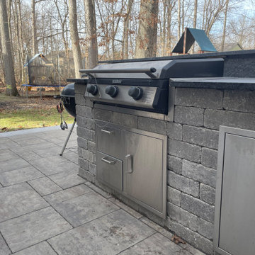Built-In Blackstone Griddle & Outdoor Bar Integration | Gahanna, Ohio