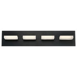 Eurofase - Eurofase 28021-024 Olson - 24 Inch 20W 4 LED Bath Bar - Olson 4-Light LED Bathbar, Black Finish with FrostOlson 24 Inch 20W 4  Chrome Frosted AcrylUL: Suitable for damp locations Energy Star Qualified: n/a ADA Certified: YES  *Number of Lights: 4-*Wattage:5w LED bulb(s) *Bulb Included:Yes *Bulb Type:LED *Finish Type:Black