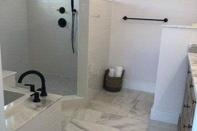 Example of a beach style bathroom design in Miami