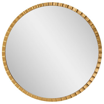 Uttermost Dandridge Round Mirror, Gold 9781