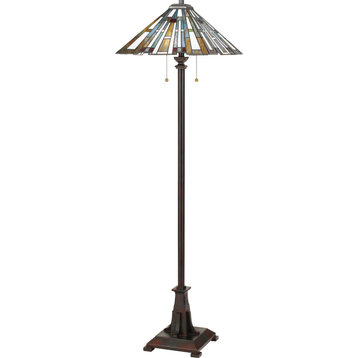Quoizel TFMK9362VA 2-Light Floor Lamp, Maybeck
