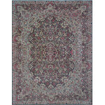 Noori Rug - Fine Vintage Distressed Fleta Blue/Pink Rug, 9'6x12'10 - Pairing a traditional design with a pronounced abrash, this hand-knotted rug has the appeal of a prized antique. Because of each rug's handmade nature, no two are exactly alike, and quantities are limited. To extend the life of this rug, we recommend to always use a rug pad. Professional cleaning only.