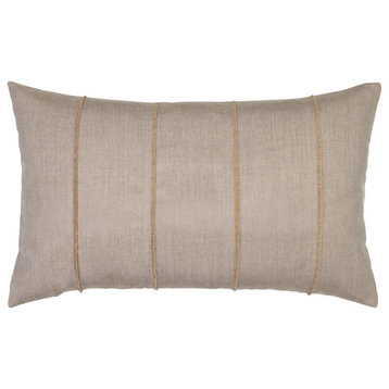Quadrille Sand Indoor/Outdoor Performance Pillow, 12" x 20"
