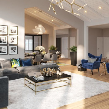MODERN LIVING ROOM IN LOS ALTOS HILLS
