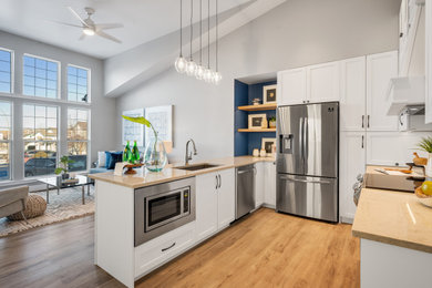 Minimalist kitchen photo in Calgary