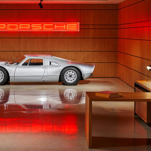 Inspiration for a contemporary basement in Austin.