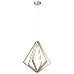 Elan Lighting - Elan Lighting 83735 Everest - 24.5" 6 LED Large Foyer - Everest defies the eye: how can something so sleekEverest 24.5" 6 LED  Satin Nickel Etched UL: Suitable for damp locations Energy Star Qualified: n/a ADA Certified: n/a  *Number of Lights: Lamp: 6-*Wattage: LED bulb(s) *Bulb Included:Yes *Bulb Type:LED *Finish Type:Satin Nickel