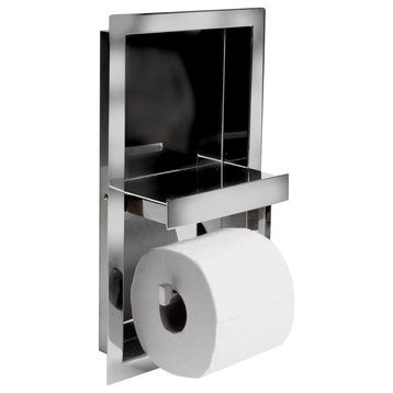 AlFI brand ABTPN88-PSS Polished Stainless Steel Toilet Paper Holder Niche