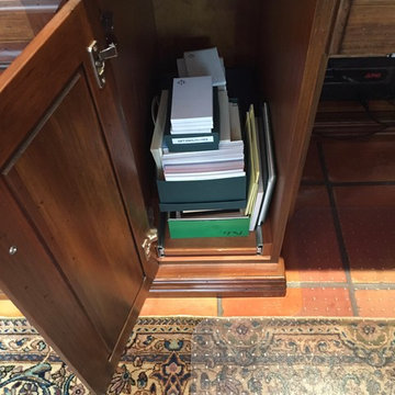 Before: At home office organization = wasted space and not organized