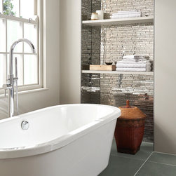 Busca Silver Mosaic Glass Tile - Products