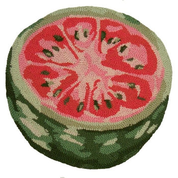Chair Pad Watermelon Fruit Olive Light Pink Set 4 Wool Yarn H