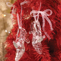 Fairytale Slipper Ornaments (Pair) - Christmas Ornaments