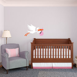 Personalized Stork - Wall Decals
