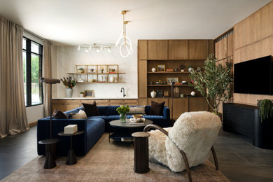 Inspiration for a modern living room remodel in Dallas