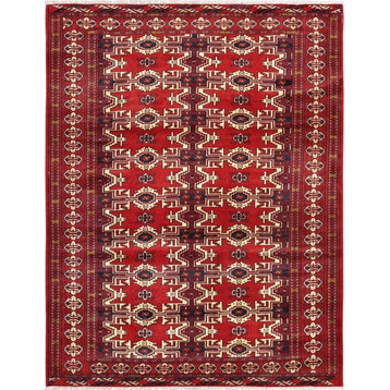 Vintage Balouch Collection Hand-Knotted Lamb's Wool Area Rug- 3'11"x 5' 4"