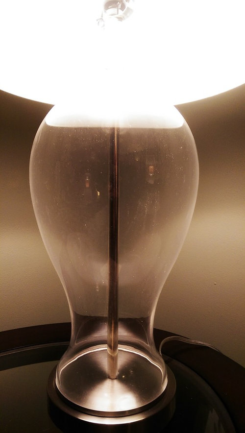 How to get INSIDE lamp to clean it?