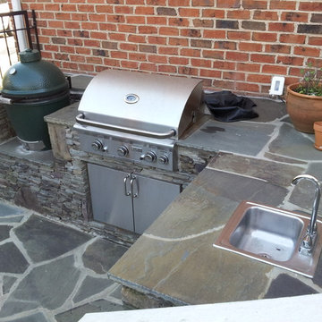 Outdoor kitchen, grills