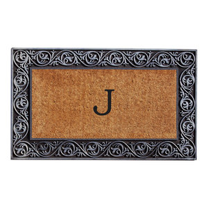 Monogram Letter J Doormat Contemporary Doormats By Envelor