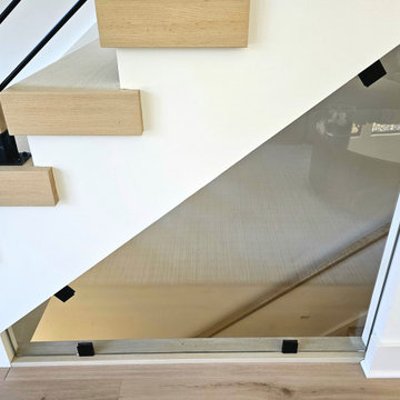 Project #111 | Open-Riser Staircase with Glass Panel Detail