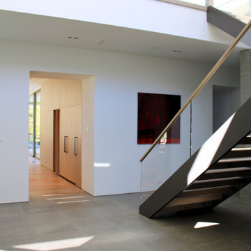 Architectural Transition from Entry to Kitchen