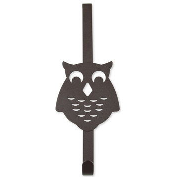 Over the Door Owl Organizer Single Hook, Bronze