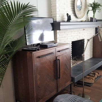 Rustic Midcentury Living & Dining Room