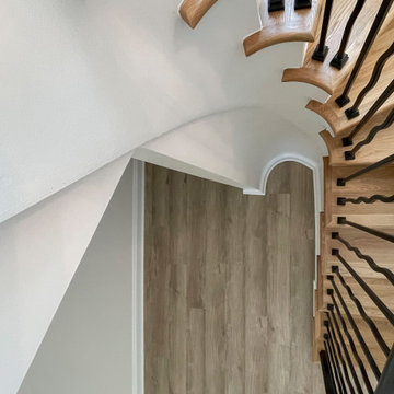 Project #106 | Winding Staircase with Modern Balustrade