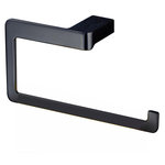 Manillons - Yass Towel Ring Holder Bar Rack, Matte Black - Simple and clean design suitable for a modern decoration.