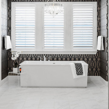 Contemporary Monochromatic Bathroom