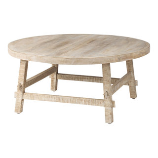 Mercana Dayton II Natural Wooden Multi-Level Shelf Console Table
