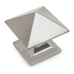 Cosmas - Cosmas 10555SN Satin Nickel Square Zinc Cabinet Knob, 25-PACK - Cabinet And Drawer Knobs