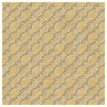 Norwall Classic Silks 2 CS35616 Velvet Mini Black Yellow Gold Wallpaper