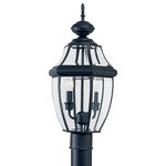 Generation Lighting Collection - Sea Gull Lighting 2-Light Outdoor Post Lantern, Black - Blubs Not Included