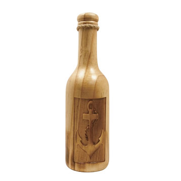 Wooden Bottle With Anchor