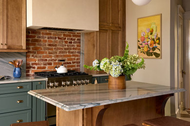Example of a transitional kitchen design in Atlanta