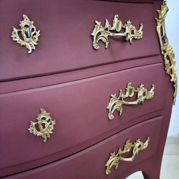 Relooking commode galbée