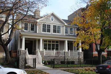 Inspiration for a craftsman exterior home remodel in Chicago