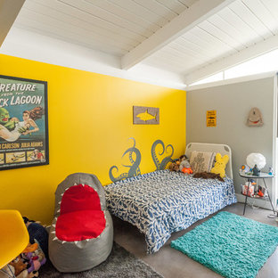 75 Beautiful Mid Century Modern Kids Room With Yellow Walls Pictures Ideas October 2020 Houzz,White Kitchen Cabinets With Black Marble Countertops