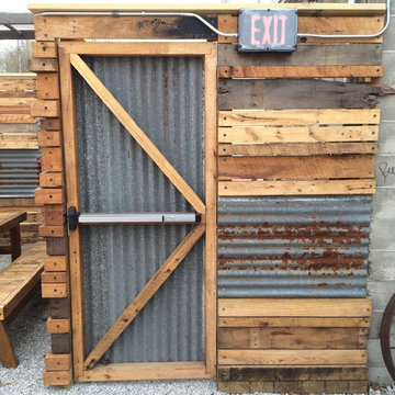Spot Tavern Reclaimed Wood Fence and Tables