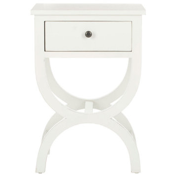 Casey Accent Table With Storage, Off White